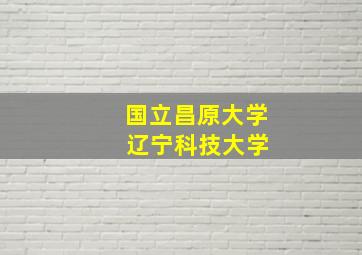 国立昌原大学 辽宁科技大学